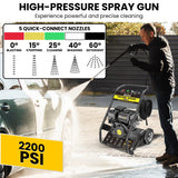 Kolner LT-12A 7HP 2200PSI Petrol Engine High Pressure Washer 7.5LPM - Low Angle