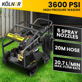 Kolner LT-15C 15HP 3600PSI Petrol Engine High Pressure Washer 20.7LPM - Extra Image