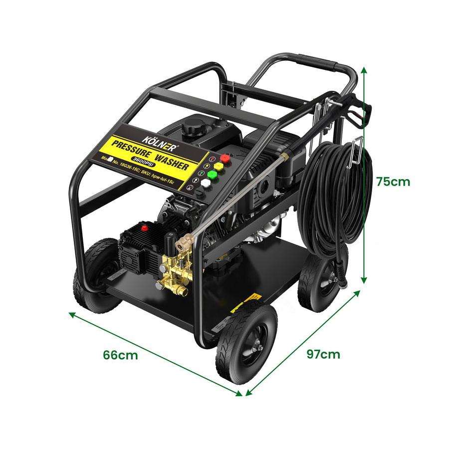 Kolner LT-15C 15HP 3600PSI Petrol Engine High Pressure Washer 20.7LPM