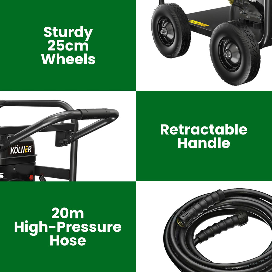 Kolner LT-15C 15HP 3600PSI Petrol Engine High Pressure Washer 20.7LPM