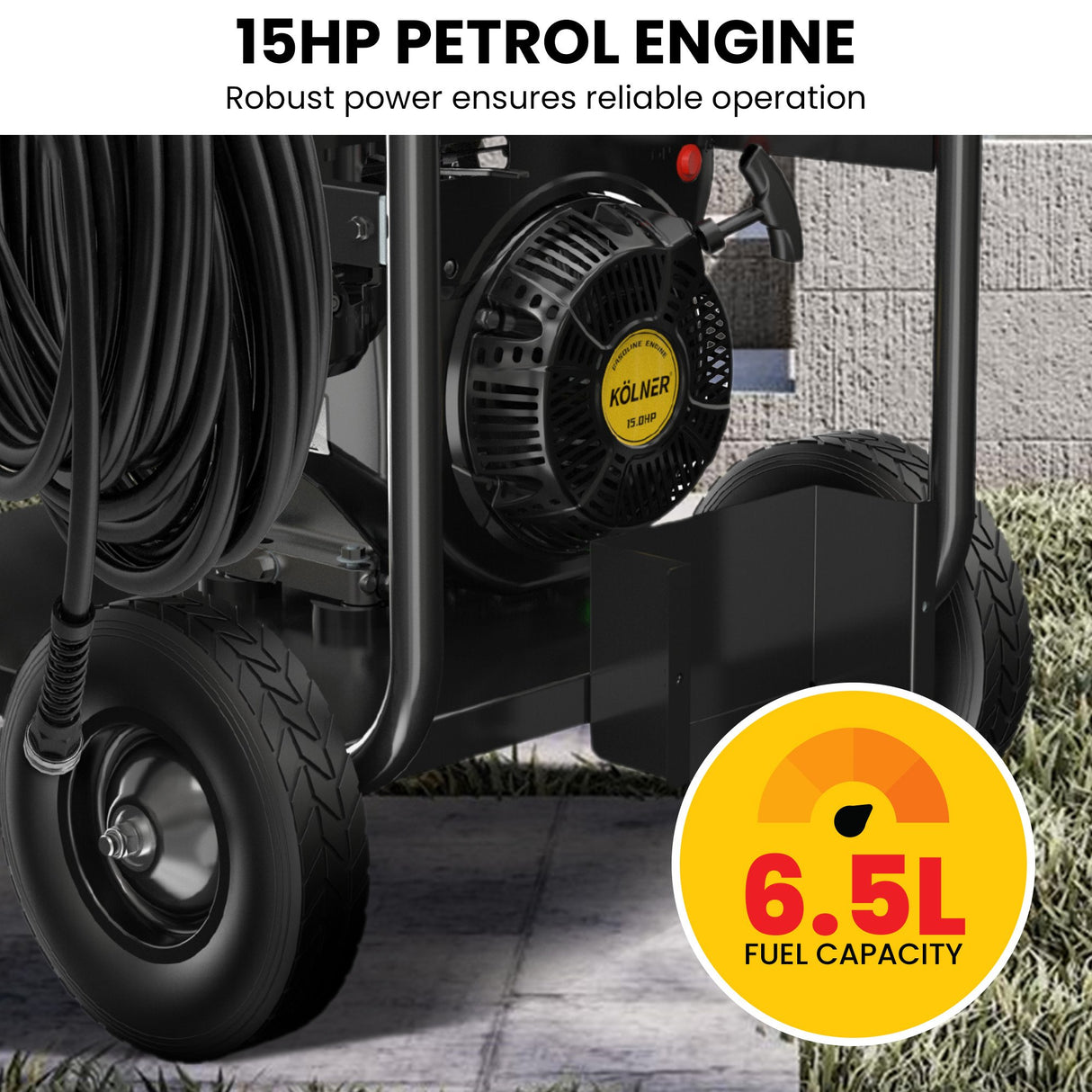 Kolner LT-15C 15HP 3600PSI Petrol Engine High Pressure Washer 20.7LPM