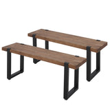 Levede 2x Dining Bench Chairs Wooden 115cm-2018816917380403200