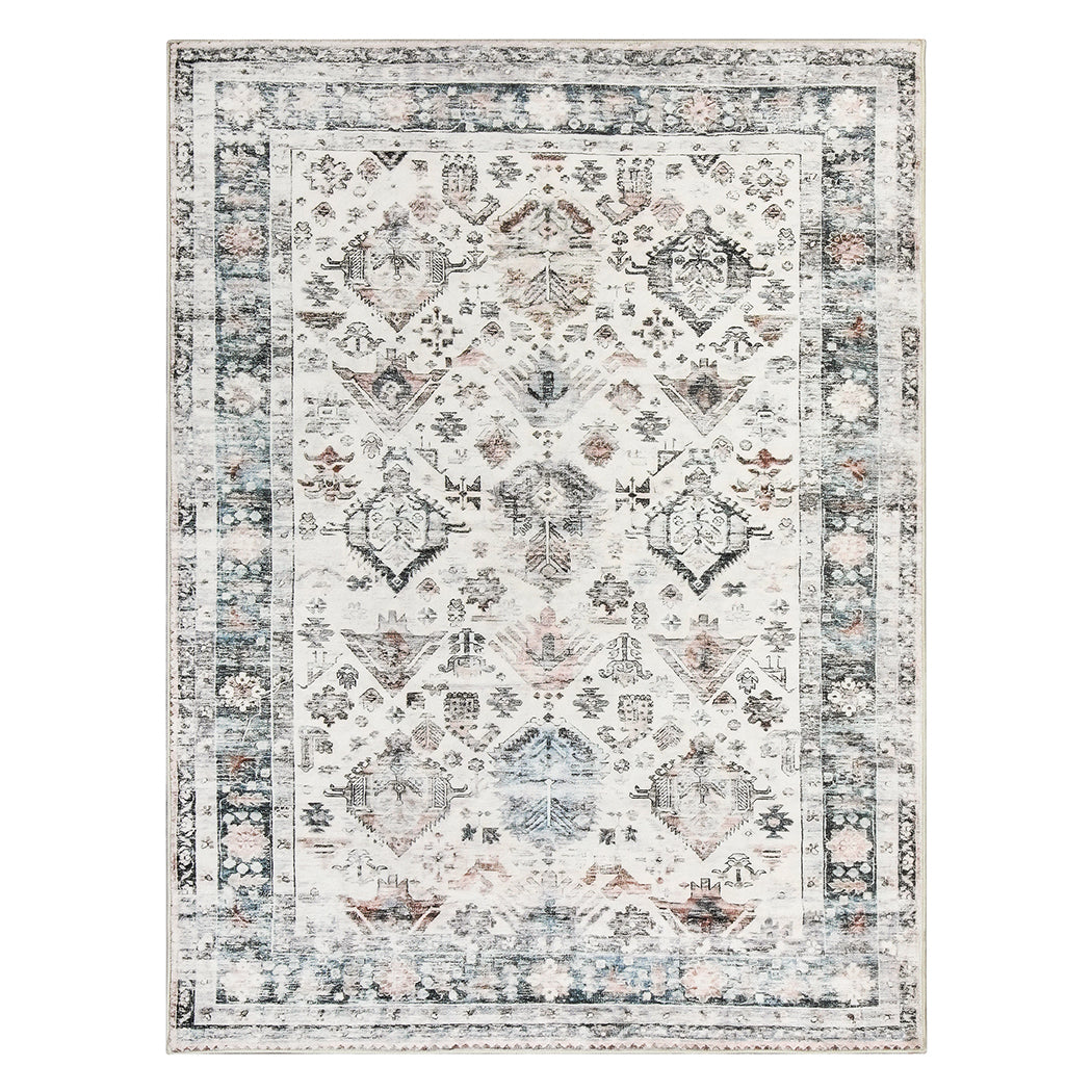 Marlow  Floor Rug Vintage Short Pile Washable Carpet Soft Plush Non Slip 160x120-2018816746949054464