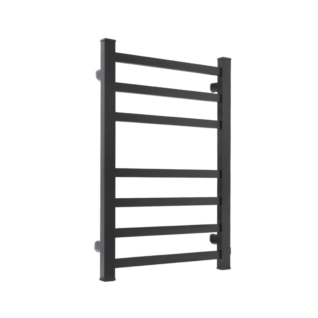Heated Towel Rail Warmer Rack Wall Mounted Black-2006733186985496576
