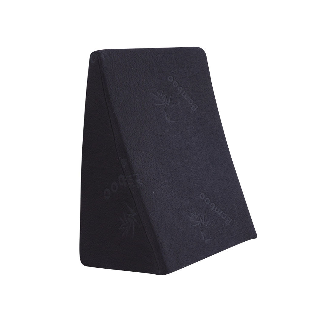 2x Cool Gel Memory Foam Bed Wedge Pillow Black 25x2-2006733150327279616