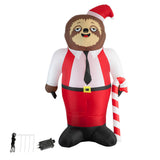 Santaco Christmas Inflatable Sloth 1.8M - Low Angle