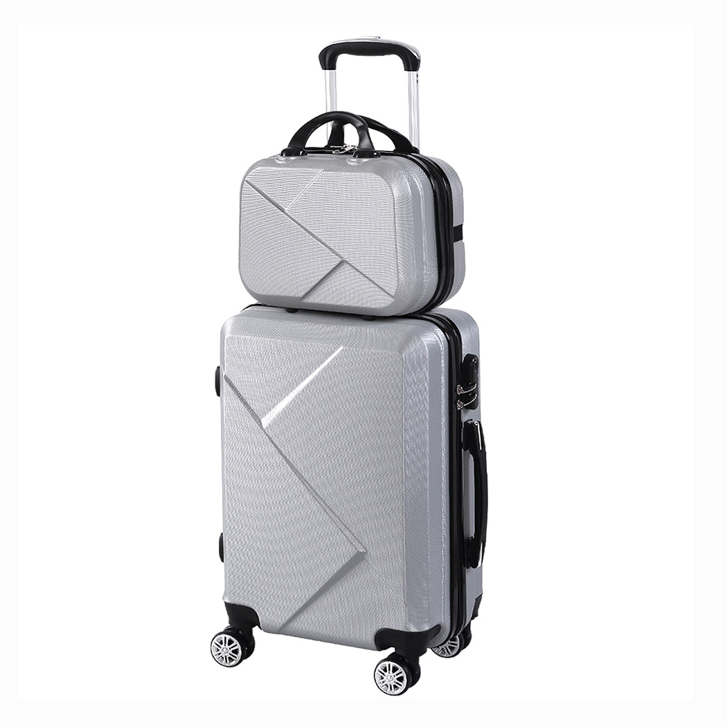Slimbridge 2pcs 20"Travel Luggage Set Grey-2006733062309810176