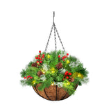 Santaco Christmas Hanging Basket Ornaments 25CM - Low Angle