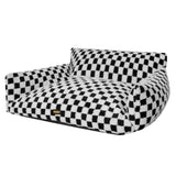 Pawz Pet Bed Plush Checkered Dog Bed Washable Cat Bed - Extra Image
