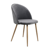 Levede 2x Dining Chairs Seat French Grey - Low Angle