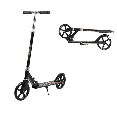 MONVELO Folding Scooter Dual Large Wheels Black-2006732742150197248