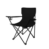 Levede Camping Chairs Folding Arm Foldable Black - Low Angle