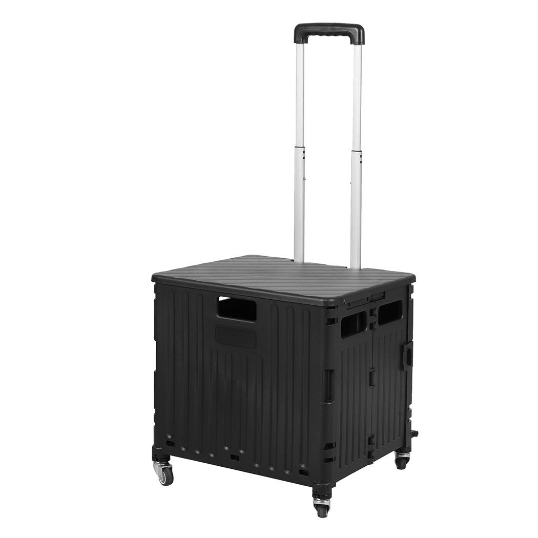 Folding Shopping Trolley Cart Portable Black-2006733034182807552