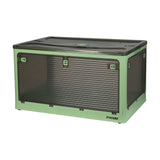 Storage Box Plastic Stackable Container L Green Large - Low Angle
