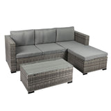 Levede 5pcs Outdoor Sofa Set Patio Furniture - Low Angle