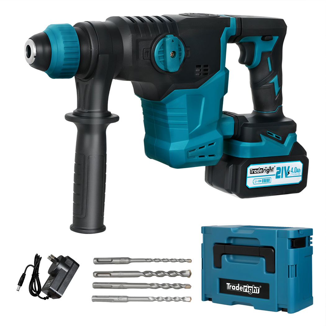 Traderight  21V Cordless Rotary Hammer Drill Tool Set-2018816847629127680