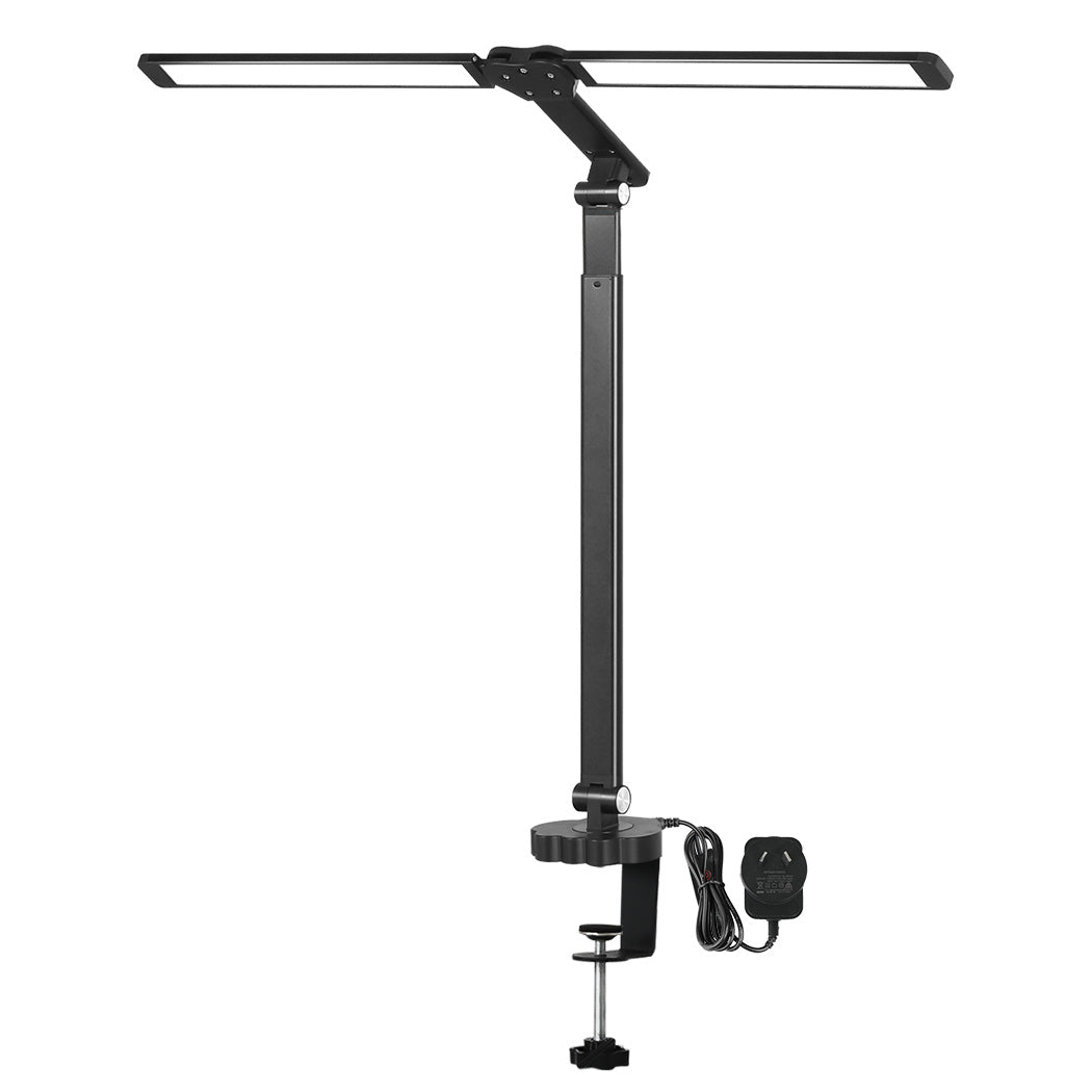 Emitto Double Head LED Desk Lamp Dimmable With Clamp-2018816724576636928