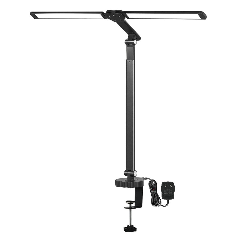 Emitto Double Head LED Desk Lamp Dimmable With Clamp-2018816724576636928