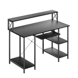 Levede Office Gaming Computer Desk Black - Low Angle