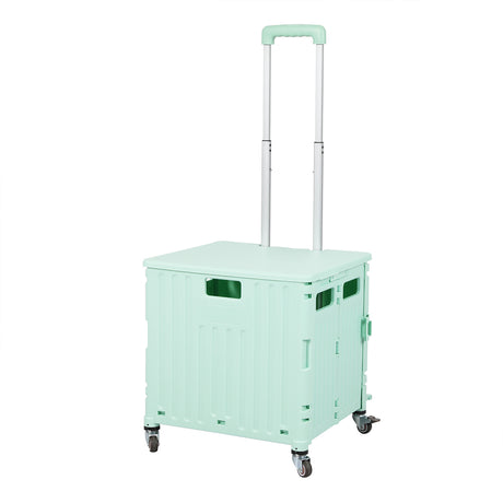 Folding Shopping Trolley Cart Portable Green-2006733034371551232