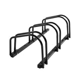 3 Bike Floor Parking Rack Bikes Stand - Close-Up Angle