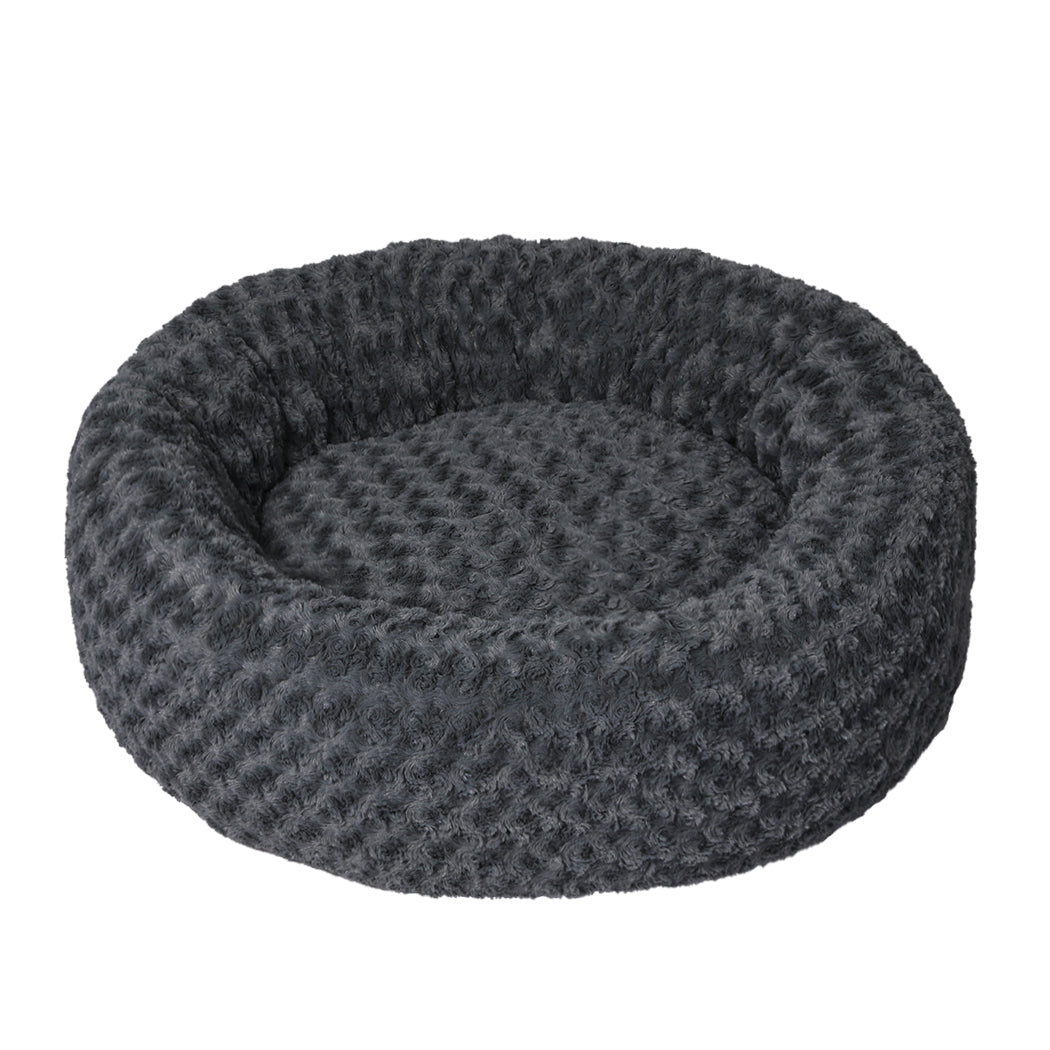 PaWz Calming Dog Bed Warm Soft Plush L Dark Grey Large-2006732983616278528