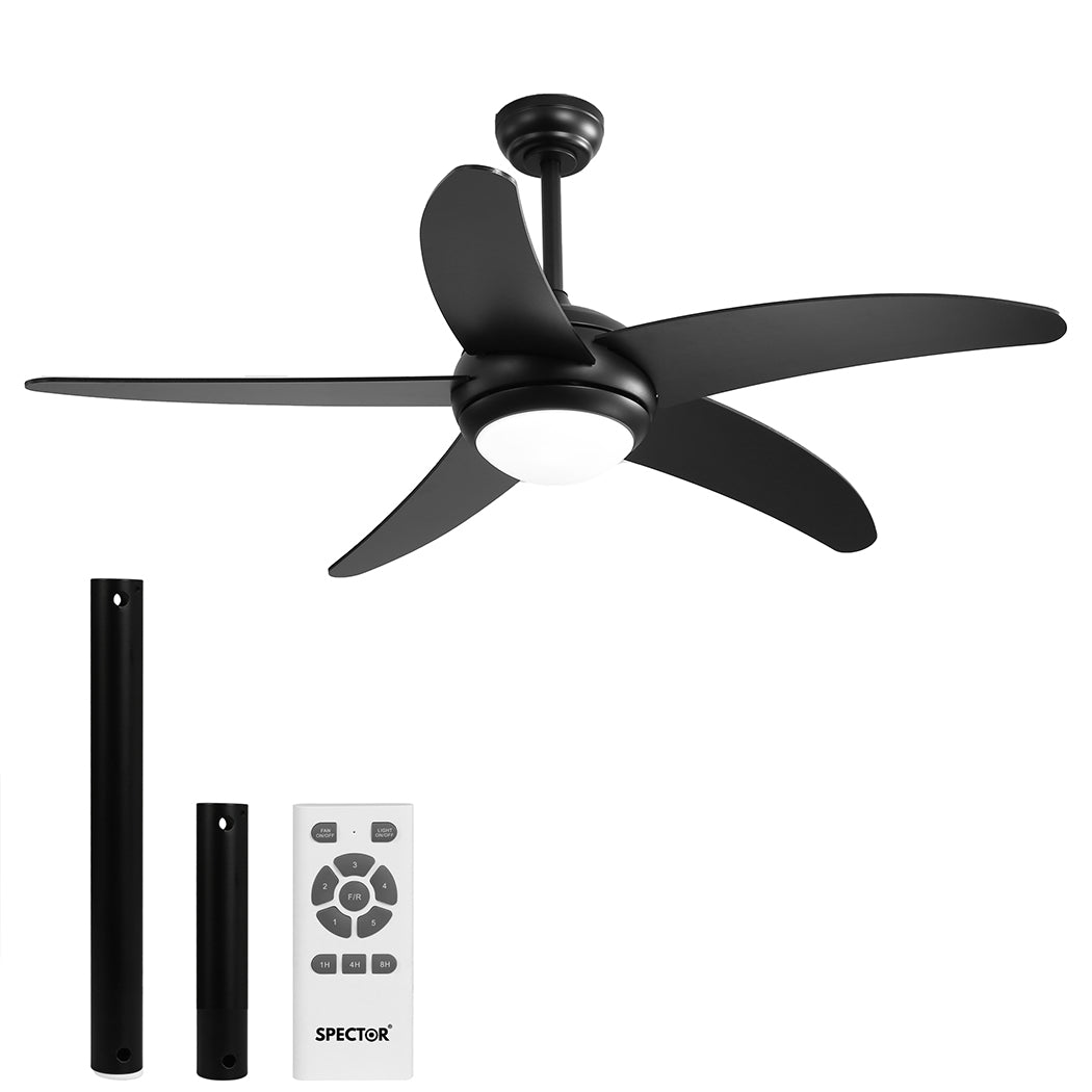 Spector 52'' Ceiling Fan LED Light DC Black-2018816901500768256