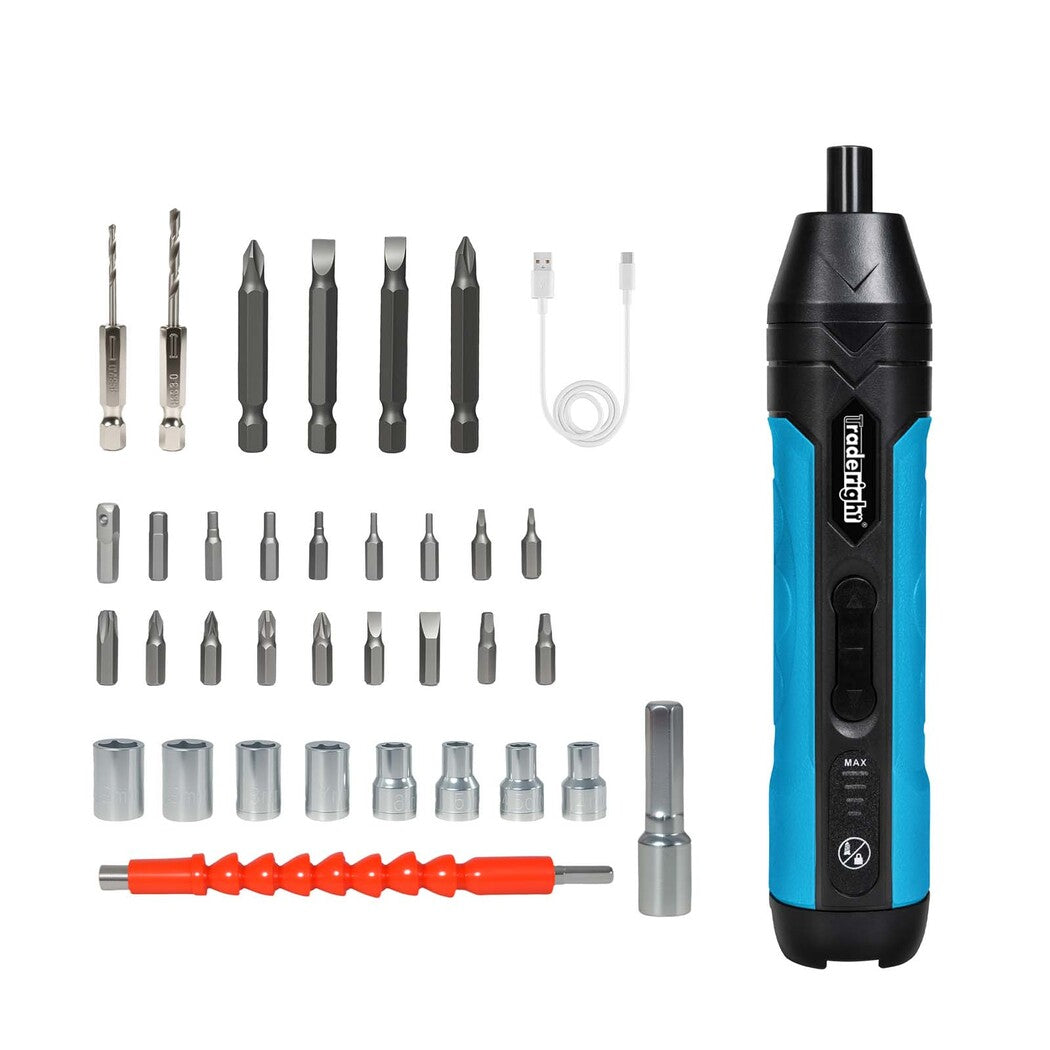 Traderight 4V 37PCS Cordless Screwdriver 1500mAh 300RPM-2006733386210742272