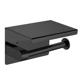 Toilet Paper Holder Roll Bath Tissue Black - Close-Up Angle