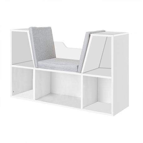 Levede Kids Bookcase Toys Box Shelf White-1954802614847803392
