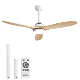 Spector 52'' Ceiling Fan LED Light DC Natural - Low Angle
