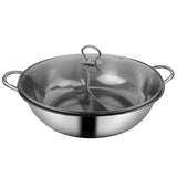 TOQUE Stainless Steel 36cm Twin Mandarin - Close-Up Angle