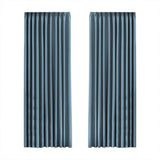 Marlow 2XBlockout Curtains Chenille 132x250 Blue-2006733255113576448
