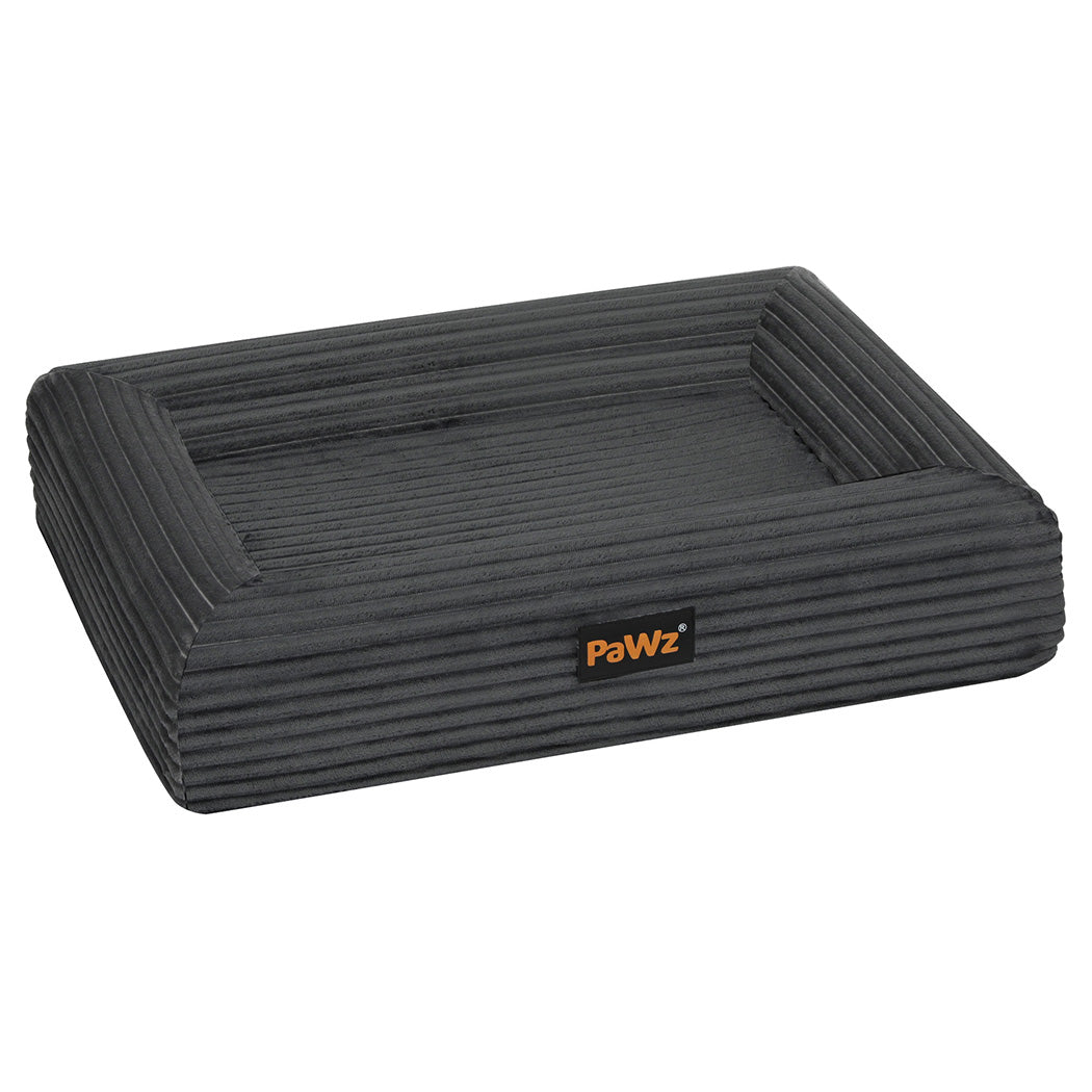 Pawz XXL Size Orthopedic Dog Bed with Corduroy Removable Cover Waterproof Washable Grey-2006732715193405440
