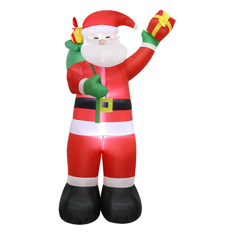 Santaco Inflatable 2.4M Santa Claus LED Christmas Decor-1952534169791893504
