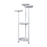 Levede Plant Stand Outdoor Indoor Flower White Medium - Low Angle