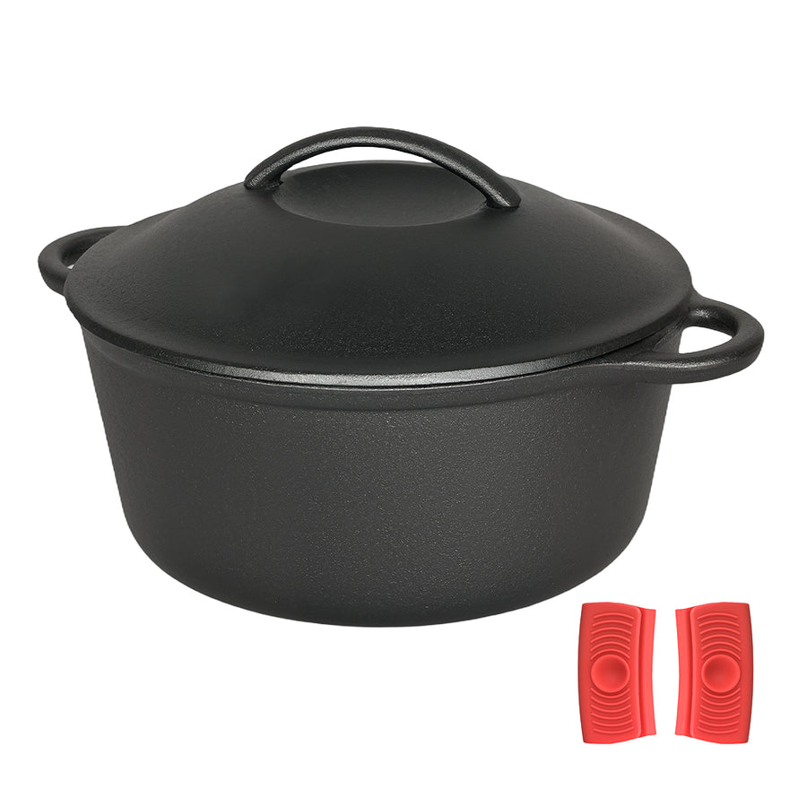Pawz 6.6L Cast Iron Dutch Oven Heavy Duty Casserole Pot-2011971112291930112