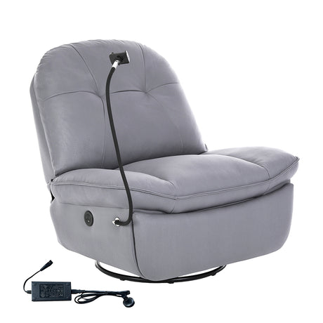 Levede Electric Chair Recliner Swivel Grey-1954802891491512320