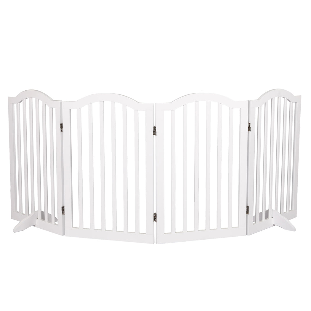 PaWz Wooden Pet Gate Dog Fence Safety White-2006732982756446208