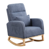 Levede Rocking Chair Ottoman Footrest With Side Pocket - Extra Image