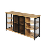 Levede Bar Cabinet Buffet Sideboard Oak - Extra Image