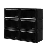 Stacked Shoe Box Acrylic Sneaker Display 6PC Black-2018816656914124800
