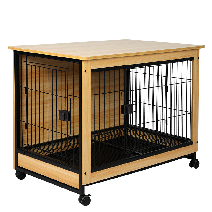 PaWz Wooden Wire Dog Kennel Side End L Large-2018816896866062336
