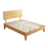Levede Queen Rubberwood Bed Frame - Low Angle
