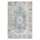 Marlow Floor Rug Short Pile Washable Vintage Carpet Soft Plush Non Slip 80x120 - Low Angle