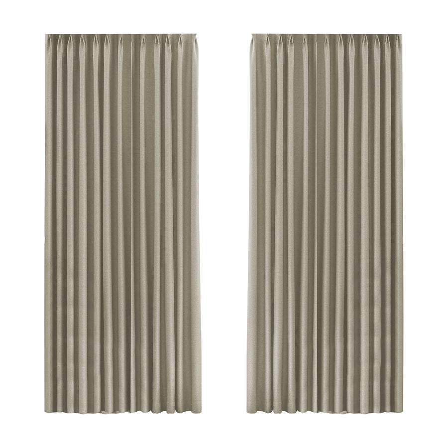 Marlow 2XBlockout Curtains Chenille 180x250 Coffee CD1016-180x250-DG-2018816796899020800