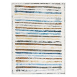 Marlow Floor Rug Short Pile Washable Carpet Soft Plush Non Slip Stripe 160x120 - Low Angle