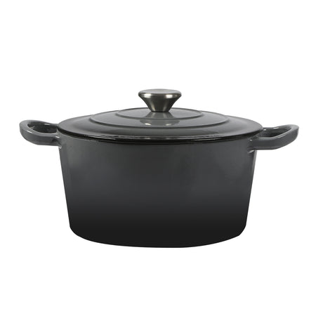 TOQUE 4L Enamel Dutch Oven Pot in Black Colour-2018816771812888576