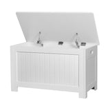Levede Kids Toy Box Storage Chest Cabinet White - Close-Up Angle