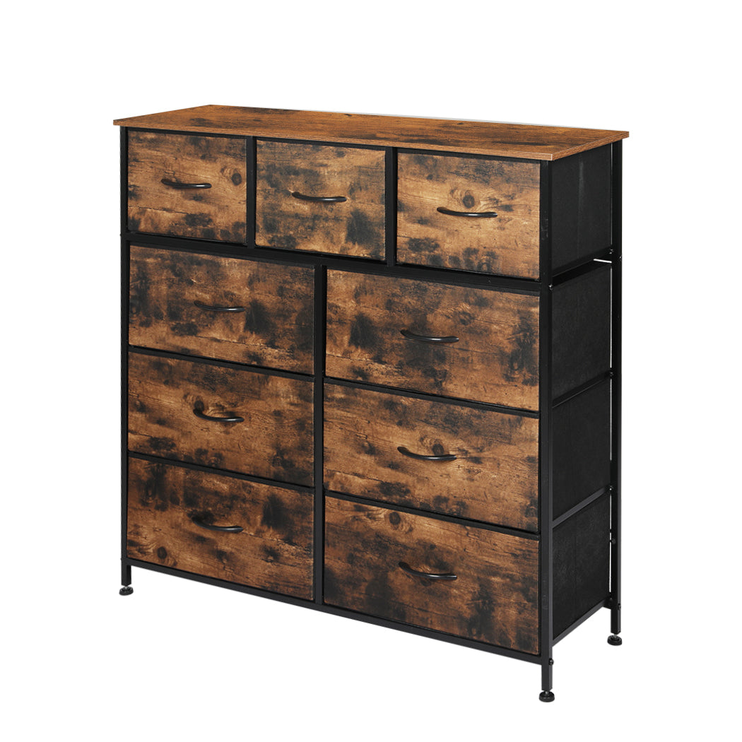 Levede Storage Cabinet Tower Chest Brown Fold-1954802992645541888